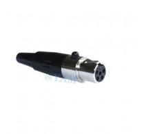 YAM Black TA5F Mini XLR 5Pin Connector Plug Inline Female Socket For Microphone and Power