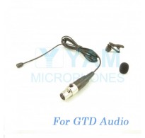 YAM Black LM2-C3D Lavalier Microphone For GTD Audio Wireless Microphone