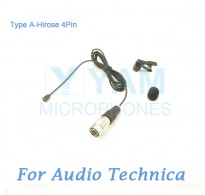 YAM Black LM2-C4AT Lavalier Microphone For Audio Technica Wireless Microphone