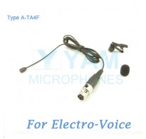 YAM Black LM2-C4AV Lavalier Microphone For Electro-Voice Wireless Microphone