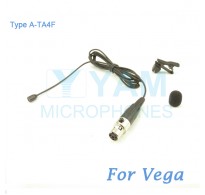 YAM Black LM2-C4G Lavalier Microphone For Vega Wireless Microphone