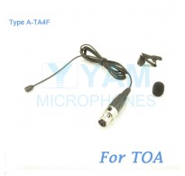 YAM Black LM2-C4O Lavalier Microphone For TOA Wireless Microphone