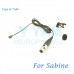 YAM Black LM2-C4SA Lavalier Microphone For Sabine Wireless Microphone