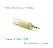 YAM CA301 Convert AKG TA3F to Sennheiser 3.5mm Wireless Bodypack Transmitter