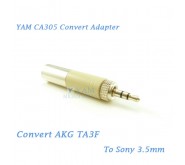YAM CA305 Convert AKG TA3F to Sony 3.5mm Wireless Bodypack Transmitter