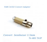 YAM CA502 Convert Sennheiser 3.5mm to AKG TA3F Wireless Bodypack Transmitter