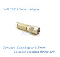 YAM CA503 Convert Sennheiser 3.5mm to Audio Technica Hirose 4Pin Bodypack Transmitter