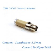 YAM CA507 Convert Sennheiser 3.5mm to Mipro TA4F Wireless Bodypack Transmitter