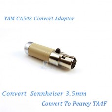 YAM CA508 Convert Sennheiser 3.5mm to Peavey TA4F Bodypack Transmitter