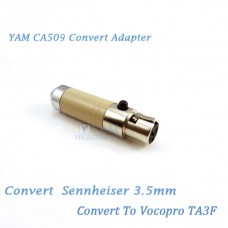 YAM CA509 Convert Sennheiser 3.5mm to Vocopro TA3F Wireless Bodypack Transmitter