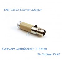 YAM CA513 Convert Sennheiser 3.5mm to Sabine TA4F Wireless Bodypack Transmitter