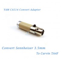 YAM CA514 Convert Sennheiser 3.5mm to Carvin TA4F Wireless Bodypack Transmitter