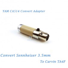 YAM CA514 Convert Sennheiser 3.5mm to Carvin TA4F Wireless Bodypack Transmitter