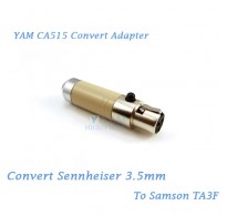 YAM CA515 Convert Sennheiser 3.5mm to Samson TA3F Wireless Bodypack Transmitter