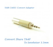 YAM CA601 Convert Shure TA4F to Sennheiser 3.5mmF Wireless Bodypack Transmitter