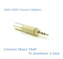 YAM CA601 Convert Shure TA4F to Sennheiser 3.5mmF Wireless Bodypack Transmitter