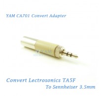 YAM CA701 Convert Lectrosonics TA5F to Sennheiser 3.5mm Wireless Bodypack Transmitter