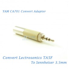 YAM CA701 Convert Lectrosonics TA5F to Sennheiser 3.5mm Wireless Bodypack Transmitter