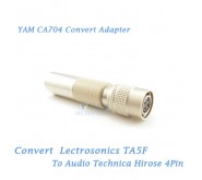 YAM CA704 Convert Lectrosonics TA5F to Audio Technica Hirose 4Pin Wireless Bodypack Transmitter