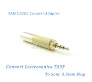 YAM CA705 Convert Lectrosonics TA5F to Sony 3.5mm Wireless Bodypack Transmitter