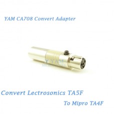 YAM CA708 Convert Lectrosonics TA5F to  Mipro TA4F Wireless Bodypack Transmitter