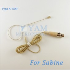 YAM Beige EM2-C4SA Earset Microphone For Sabine Wireless Microphone Designed For Children
