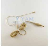 YAM Beige EM2-C4UT Earset Microphone With 3.5mm Plug For Wireless Audio System PC Recorder