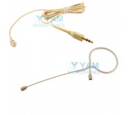 YAM Beige EM5-C4UT Earset Microphone With 3.5mm Plug For Wireless Audio System PC Recorder