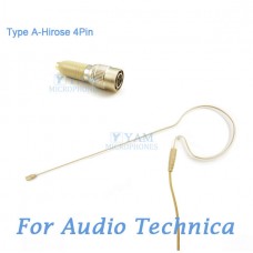 YAM Beige EM6-C4AT Earset Microphone For Audio Technica Wireless Microphone