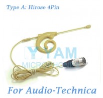 YAM Beige EM8-C4AT Earset Microphone For Audio Technica Wireless Microphone Designed For Children and Adult