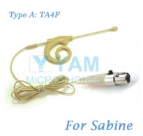 YAM Beige EM8-C4SA Earset Microphone For Sabine Wireless Microphone Designed For Children and Adult