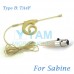 YAM Beige EM8-C4SA Earset Microphone For Sabine Wireless Microphone Designed For Children and Adult