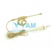 YAM Beige EM8-C4UT Earset Microphone With 3.5mm Plug For Wireless Audio System PC Recorder