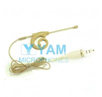 YAM Beige EM8-C4UT Earset Microphone With 3.5mm Plug For Wireless Audio System PC Recorder