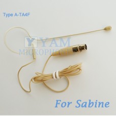 YAM Beige EM1-C4SA Headset Microphone For Sabine Wireless Microphone