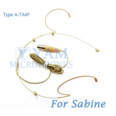 YAM Beige HM3-C4SA Headset Microphone For Sabine Wireless Microphone