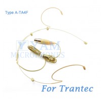 YAM Beige HM3-C4R Headset Microphone For Trantec Wireless Microphone