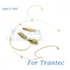 YAM Beige HM3-C4R Headset Microphone For Trantec Wireless Microphone