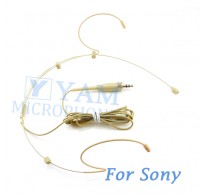 YAM Beige HM3-C4W Headset Microphone For SONY Wireless Mirophones