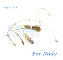 YAM Beige HM3-C4Z Headset Microphone For Nady Wireless Microphone