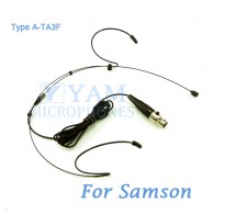 YAM Black HM1-C3N Headset Microphone For SAMSON Wireless Microphone
