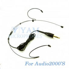 YAM Black HM1-C4AU Headset Microphone For Audio2000S Wireless Microphone
