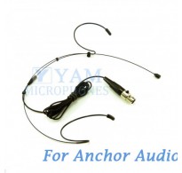 YAM Black HM1-C4AO Headset Microphone For Anchor Audio Wireless Microphone