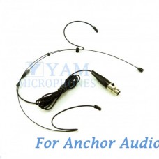 YAM Black HM1-C4AO Headset Microphone For Anchor Audio Wireless Microphone