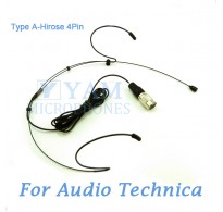 YAM Black HM1-C4AT Headset Microphone For Audio Technica Wireless Microphone