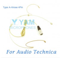 YAM Beige HM1-C4AT Headset Microphone For Audio Technica Wireless Microphone