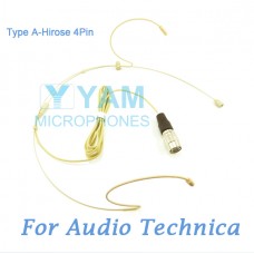 YAM Beige HM1-C4AT Headset Microphone For Audio Technica Wireless Microphone
