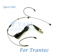 YAM Black HM1-C4R Headset Microphone For Trantec Wireless Microphone