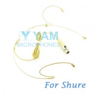 YAM Beige HM1-C4S Headset Microphone For SHURE Wireless Microphone