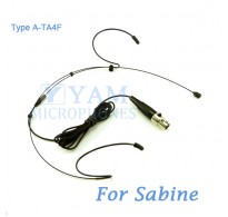 YAM Black HM1-C4SA Headset Microphone For Sabine Wireless Microphone
